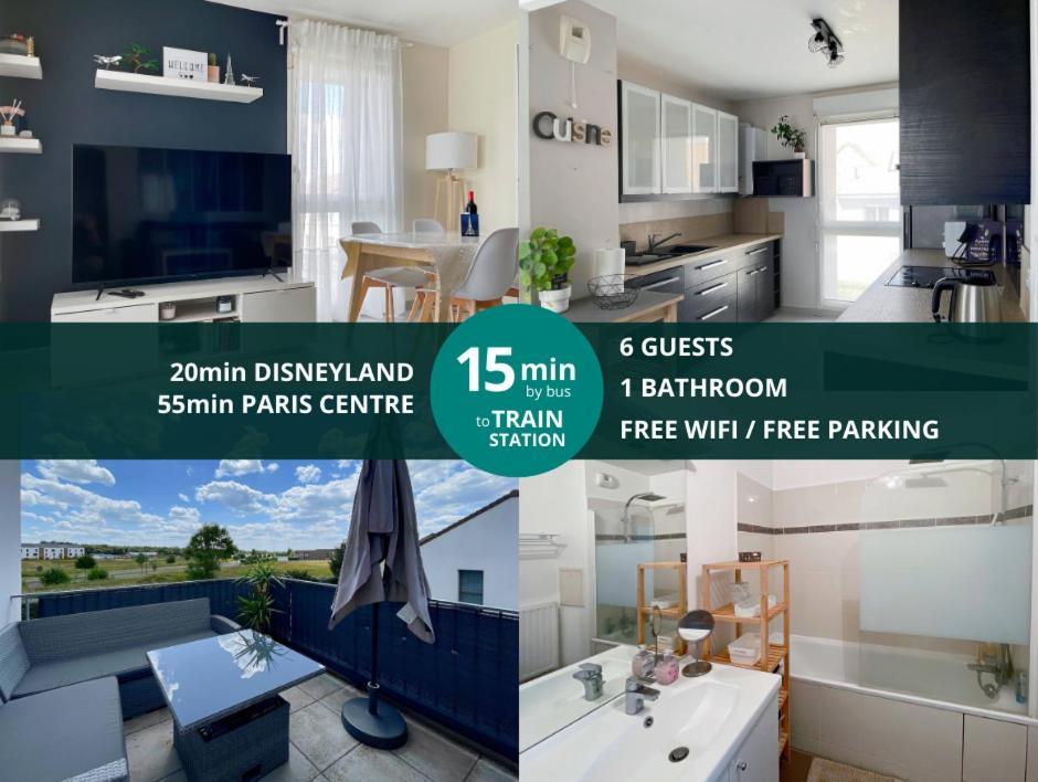 Le Chanteloupien - Appartement Pour 6 Proche Disneyland Paris المظهر الخارجي الصورة